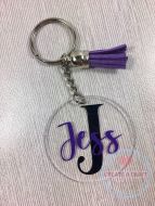Initial Tassel Keyring