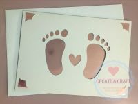 Baby Feet Card - Blue