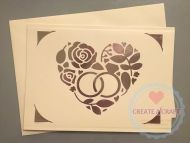 Heart Wedding Rings Card