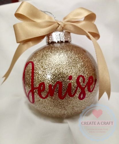 Personalised Glitter Bauble