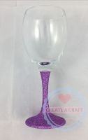 Personalised Glitter Wine Glass - Medium