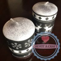 Reindeer Snowflake Votive Candle